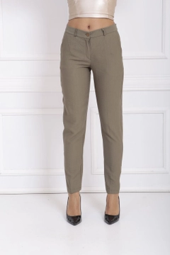 عارض ملابس بالجملة يرتدي sns10740-sense-khaki-waist-bridged-ornamental-stitched-trousers، تركي بالجملة بنطال من SENSE