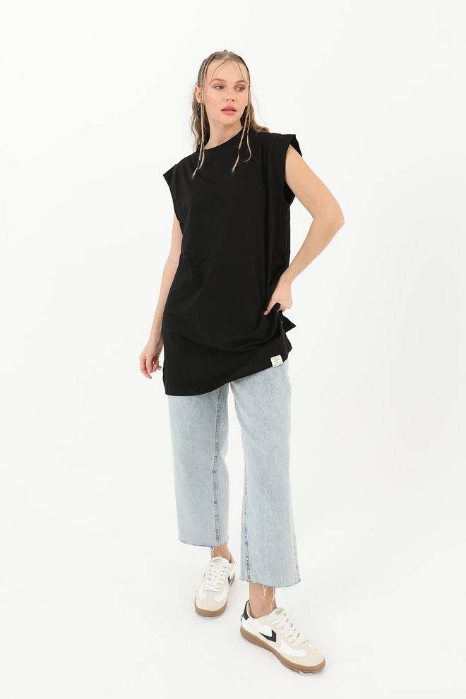 SOUL Kadın Basic Kolsuz T Shirt Toptan Giyim Bahar