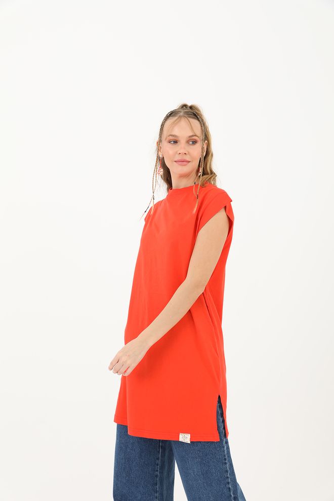 SOUL Kadın Basic Kolsuz T Shirt Toptan Giyim Bahar