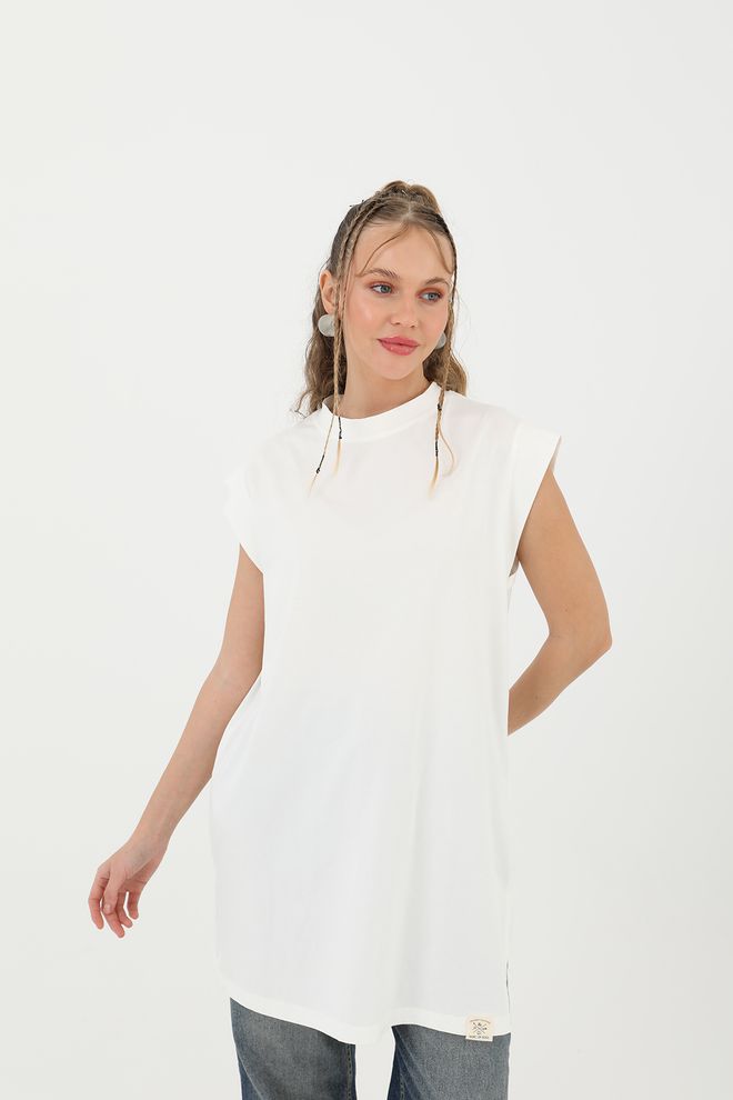SOUL Kadın Basic Kolsuz T Shirt Toptan Giyim Bahar