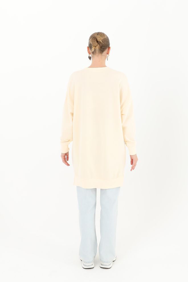 SOUL Basic Tunic Cream Wholesale Clothing Modest