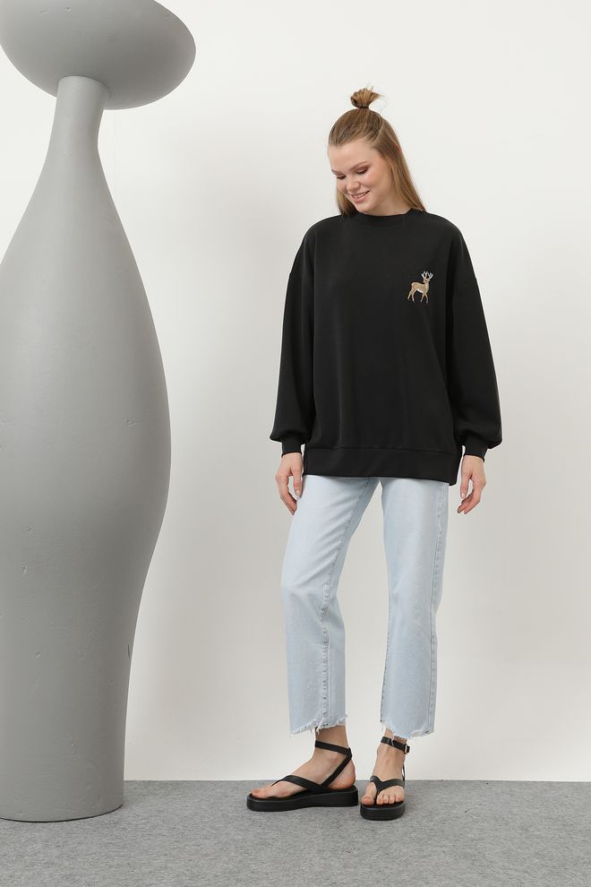 SOUL Women's Back Deer Sweat Wholesale Clothing Casual