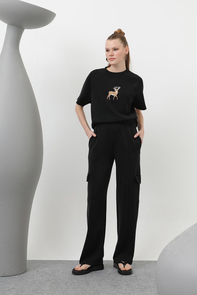 SOUL T shirt Da Donna Con Ricamo Front Deer Abbigliamento all'ingrosso Casuale