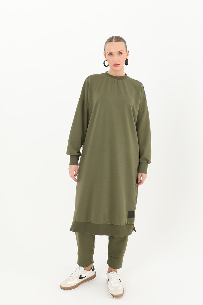 SOUL Basic Tunik Haki Toptan Giyim Gündelik