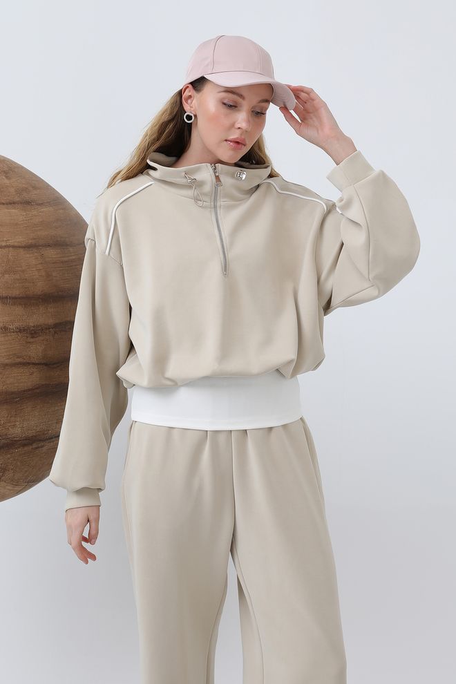 SOUL Zestaw Podwójny Dekorowany Beżowy Hurtowa sprzedaż odzieży Sportowy