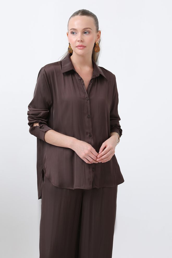 SOUL Women's Satin Shirt Wholesale Clothing Casual