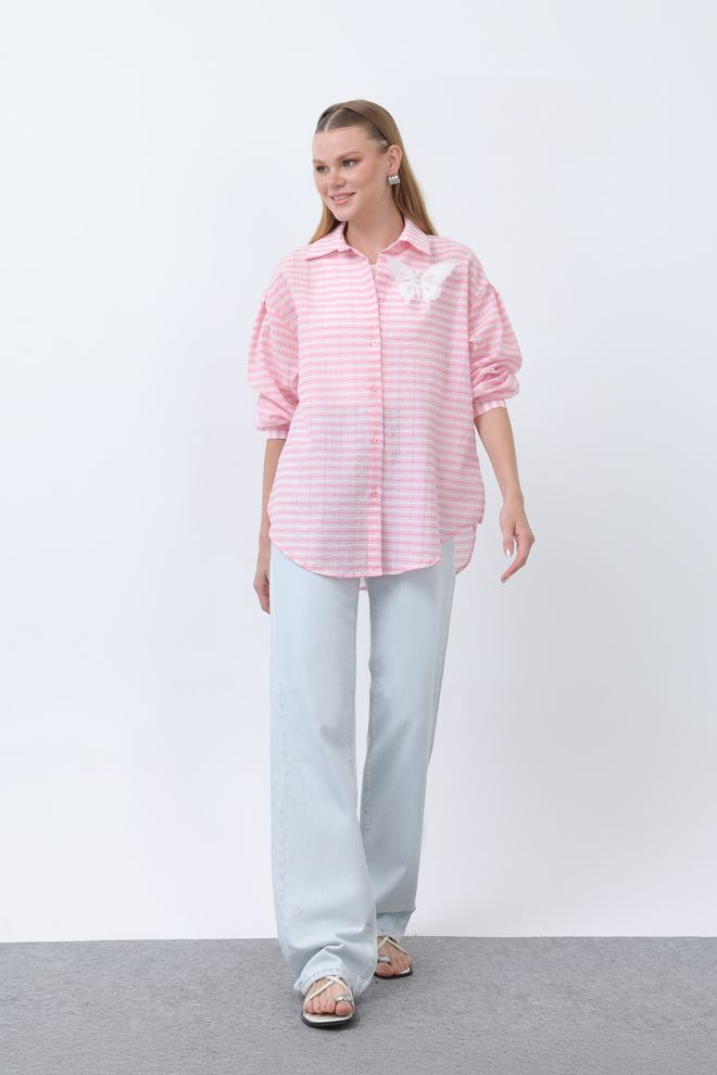 SOUL Chemise À Motif Papillon Pour Femmes Vêtements en gros Décontracté