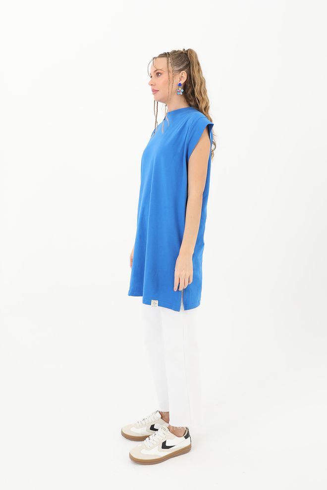 SOUL Kadın Basic Kolsuz T Shirt Toptan Giyim Kumaş yok