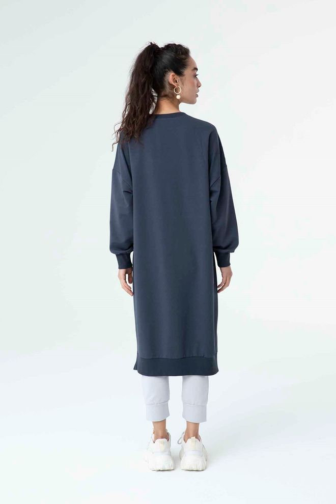 SOUL Túnica Azul marinho Tamanho Grande Decote Crew Roupas por atacado 1