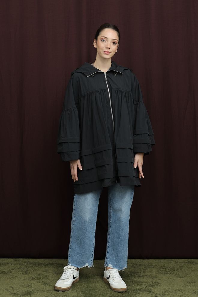 SOUL Black Oversized Hooded Puffer Coat Wholesale Clothing 1