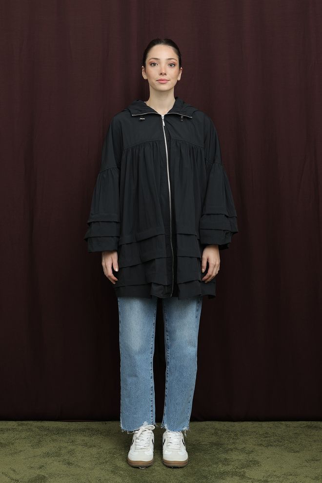 SOUL Black Oversized Hooded Puffer Coat Wholesale Clothing Lounge