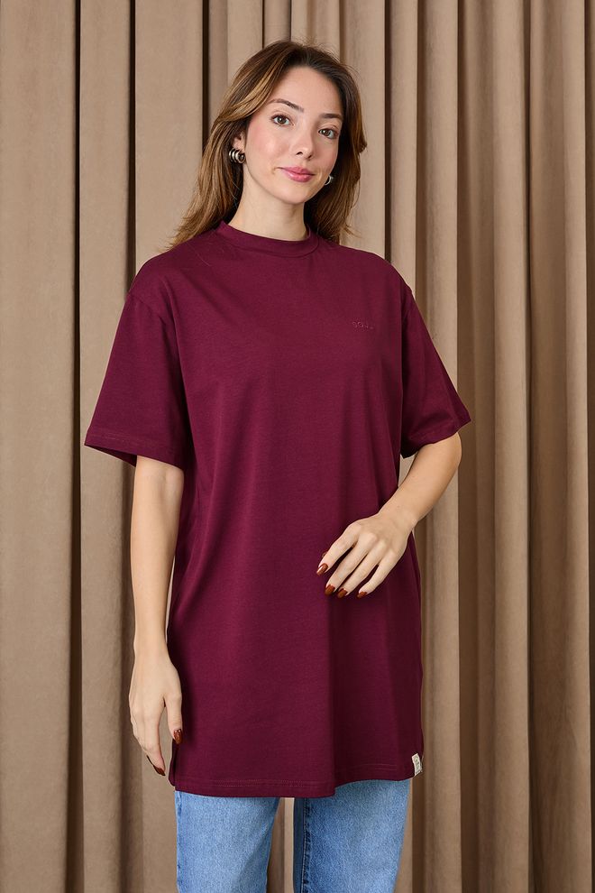 SOUL Μπορντό T shirt Μεγάλα Μεγέθη Casual Streetwear Χονδρικό εμπόριο ενδυμάτων Casual