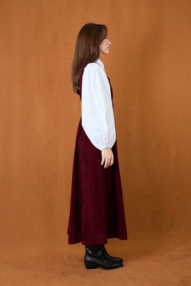 SOUL Bordowa Elegancka Skromna Sukienka Sweter Hurtowa sprzedaż odzieży Jesień