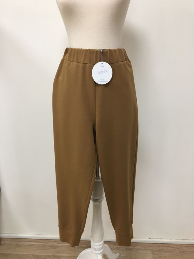 SOUL Calças Jogger Castanhas Com Cintura Alta E Perna Skinny Roupas por atacado Casual
