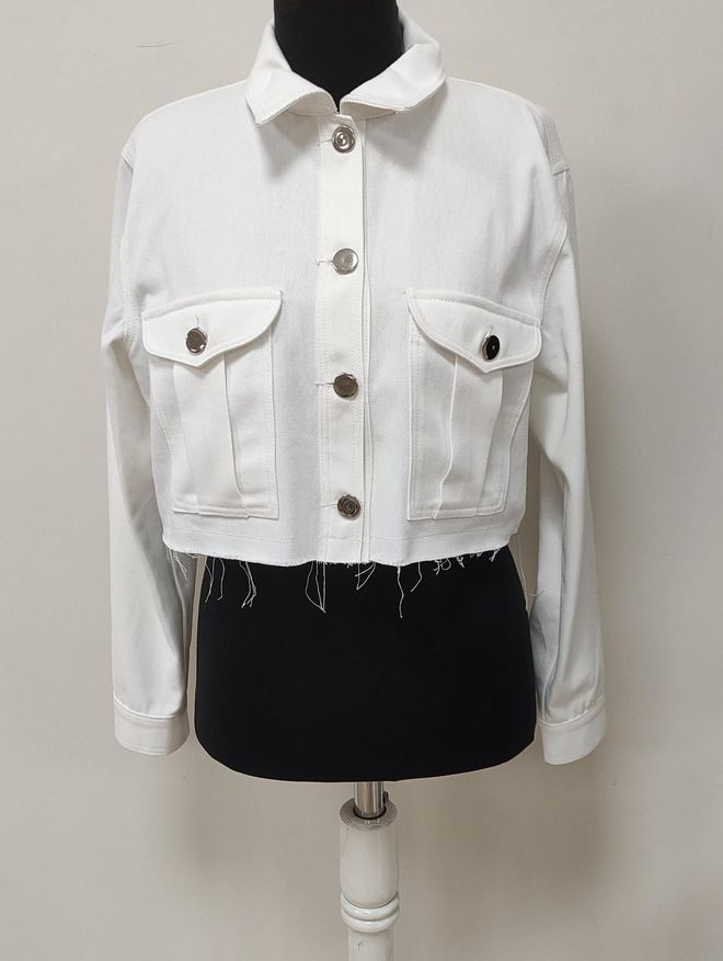 SOUL Jaqueta Branca Casual Com Botões Sobrecamisa Roupas por atacado Casual