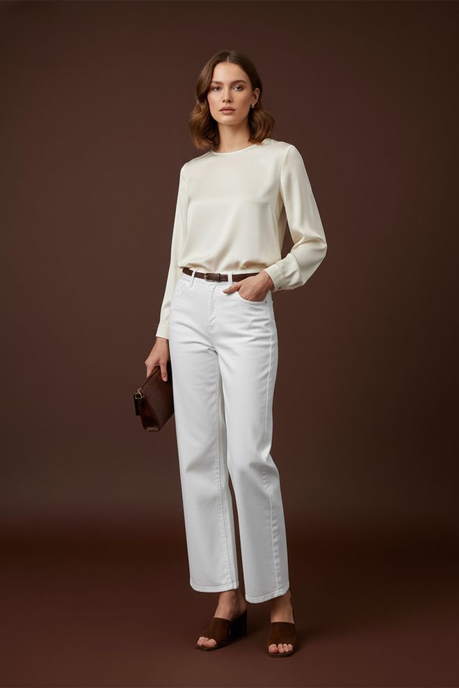 SOUL Balti Mom Ilgi Kelių Kelnės Su Tiesiomis Kojomis Ir Užtrauktuku Didmeninė prekyba drabužiais Kokteilinė