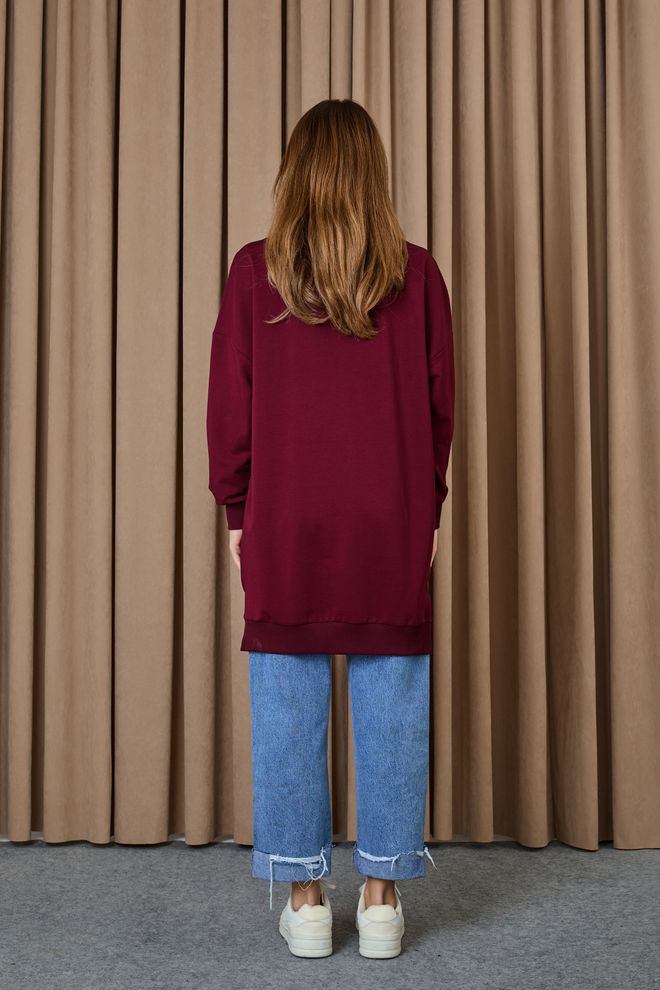 SOUL سترة أرجواني داكن غير رسمي محتشم ملابس بالجملة غير رسمي