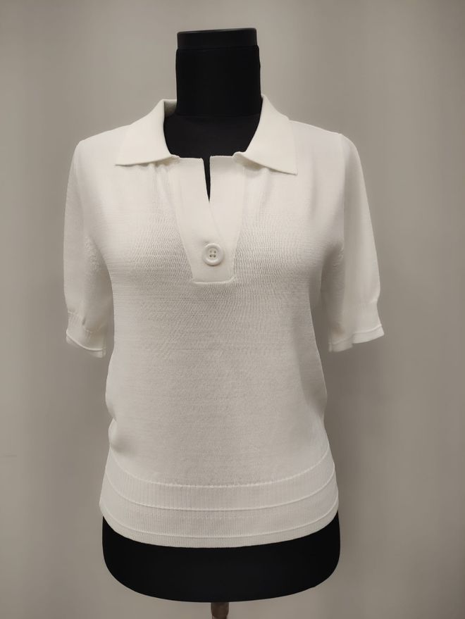 SOUL Белая Блузка С Водолазкой И Рукавом До Локтя Оптовая продажа одежды Повседневный