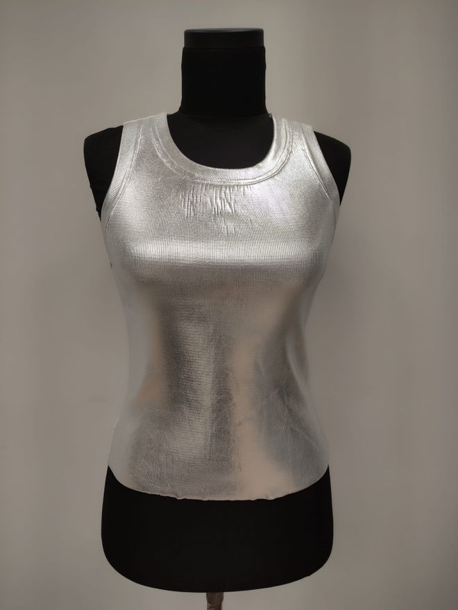 SOUL Укороченный Топ Серебро С Рукавом С Крышкой Оптовая продажа одежды Повседневный