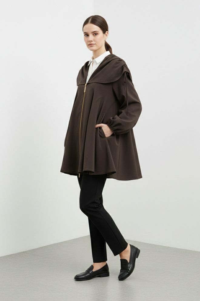 SOUL Коричневая Ветровка Куртка С Воротником С Капюшоном Оптовая продажа одежды Скромный