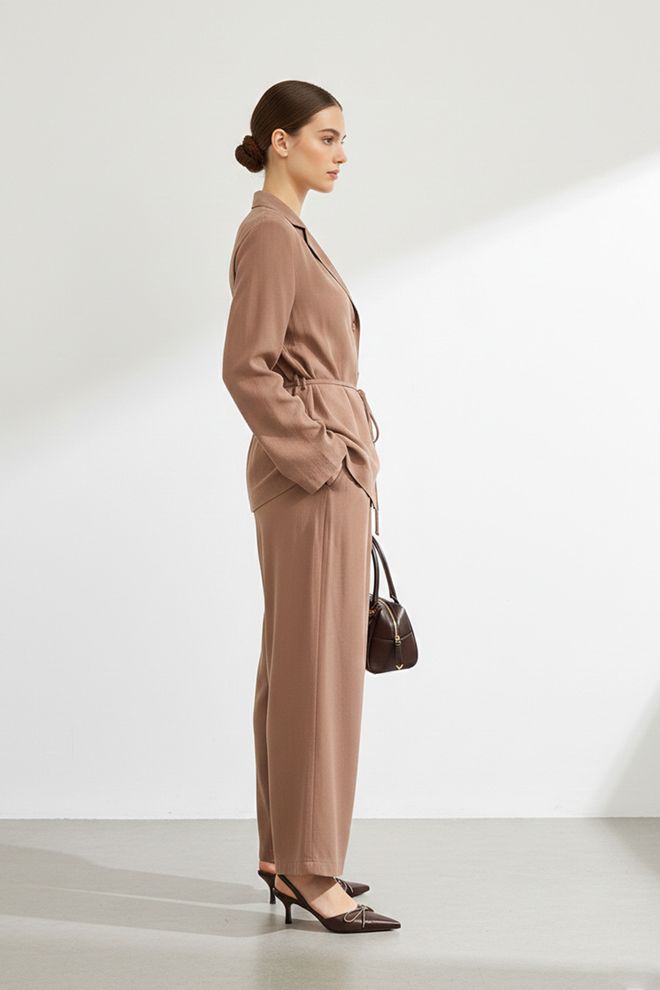 SOUL Brown Elegant Formal Casual Set Wholesale Clothing Work