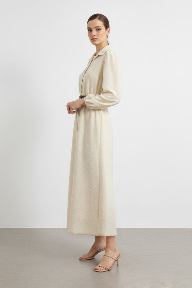 SOUL Bež Skroman Elegantan Formalan Vintage Košulja Haljina Veleprodaja odjeće 1