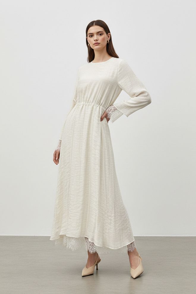 SOUL Rochie Albă Conservatoare Elegantă Formală Fit & Flare Îmbrăcăminte cu ridicata Cocktail