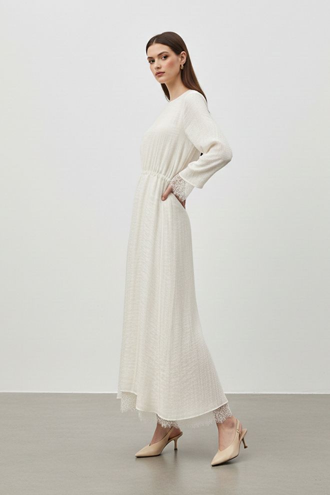 SOUL Rochie Albă Conservatoare Elegantă Formală Fit & Flare Îmbrăcăminte cu ridicata 1