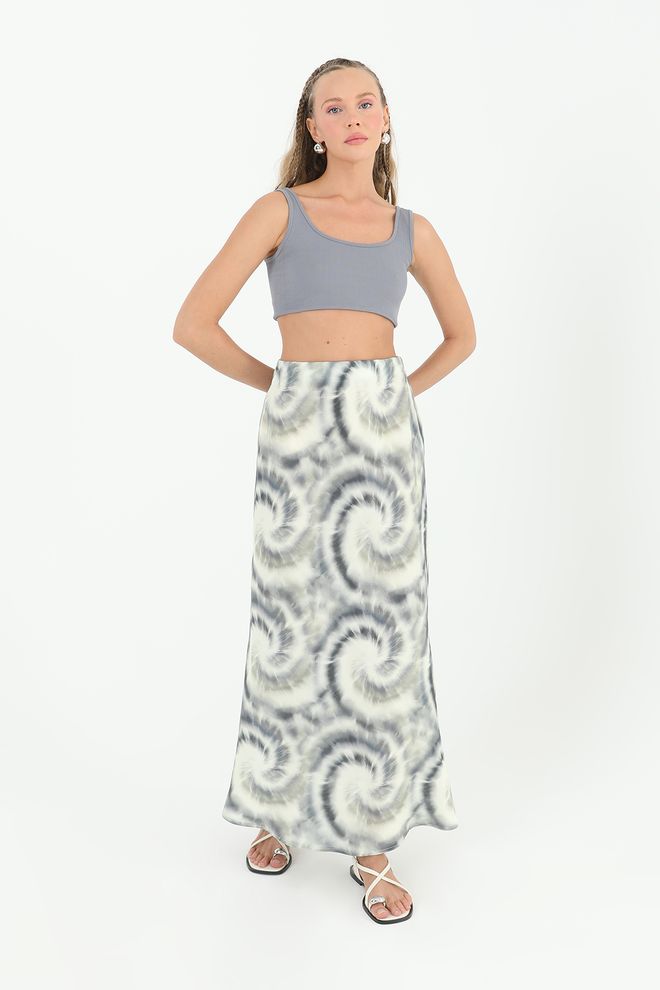 SOUL Gonna Bianca Tie Dye Maxi Sottoveste Vita Alta Casual Abbigliamento all'ingrosso Casuale