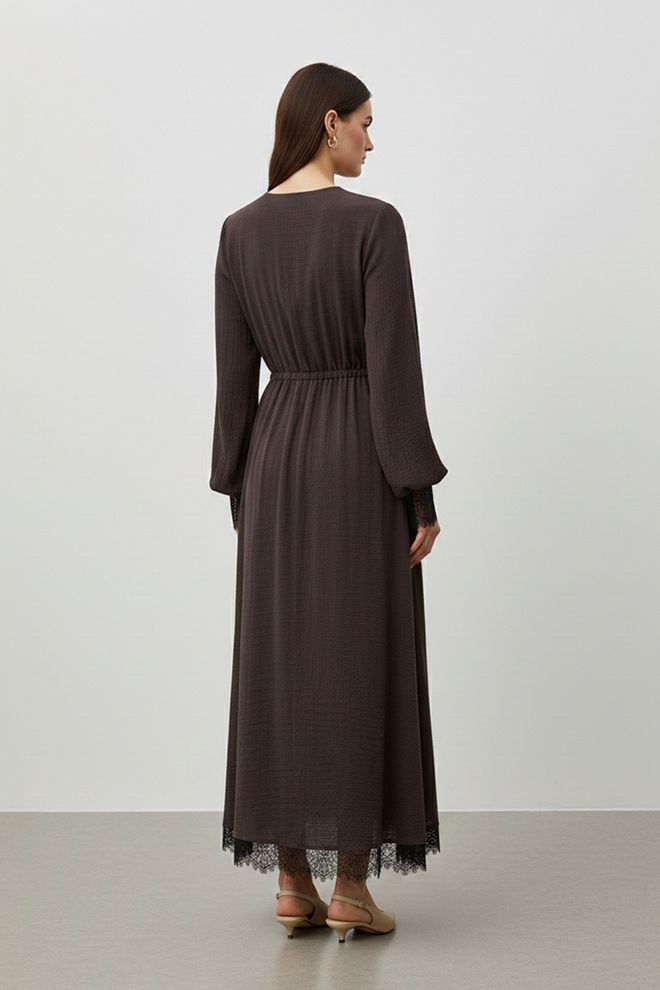 SOUL Rochie Neagră A line Modestă Elegantă Maxi Îmbrăcăminte cu ridicata Serviciu