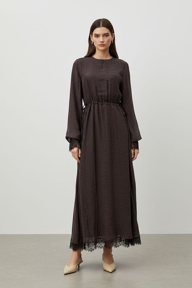 SOUL Черное Платье А силуэт Скромное Элегантное Макси Оптовая продажа одежды Скромный