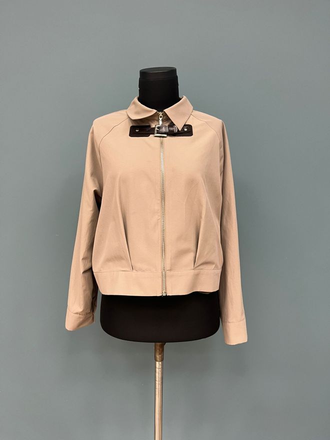 SOUL Beige Casual Elegant Windbreaker Jacket Wholesale Clothing Casual