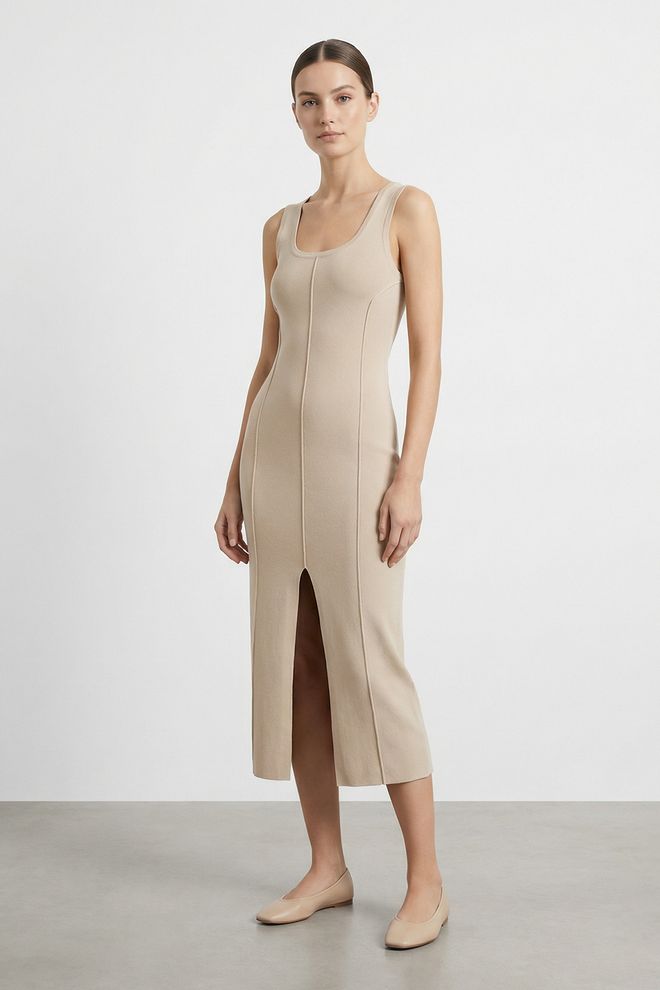 SOUL Beige Blouse With Square Neck And Cap Sleeves Wholesale Clothing Casual