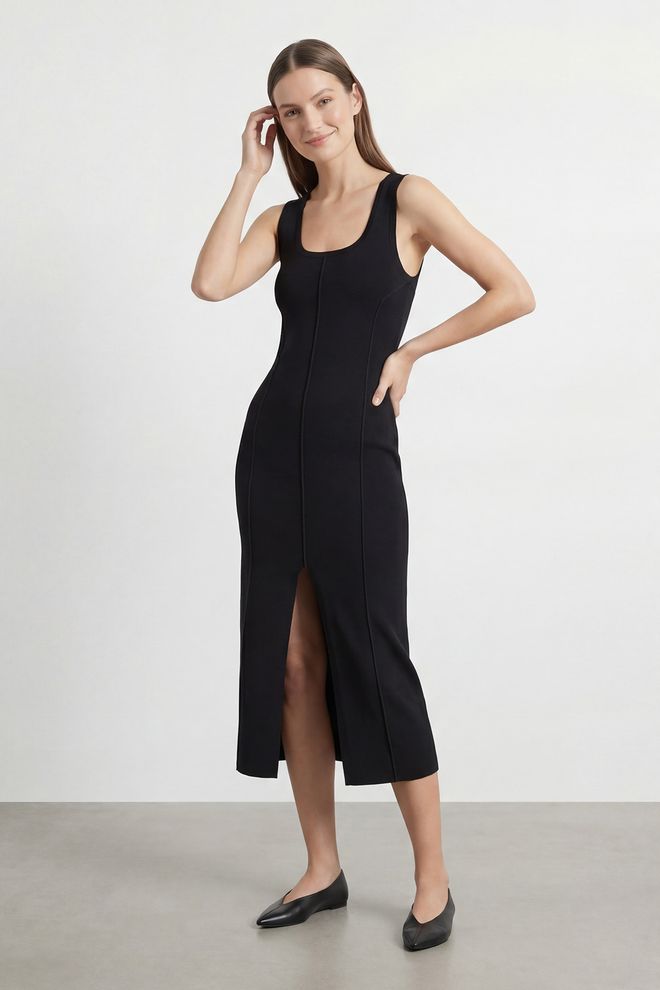 SOUL Camicetta Nera Elegante Aderente Con Collo Quadrato Abbigliamento all'ingrosso Casuale