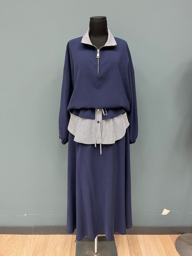 SOUL Conjunto Azul Marino Elegante Ropa al por mayor Modesto