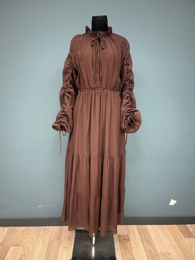 SOUL Vestido Marrón A Línea Modesto Elegante Ropa al por mayor Modesto