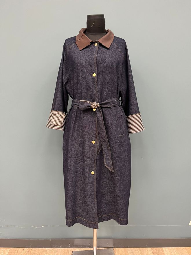 SOUL Trench Coat Bleu Décontracté Élégant Vêtements en gros Décontracté