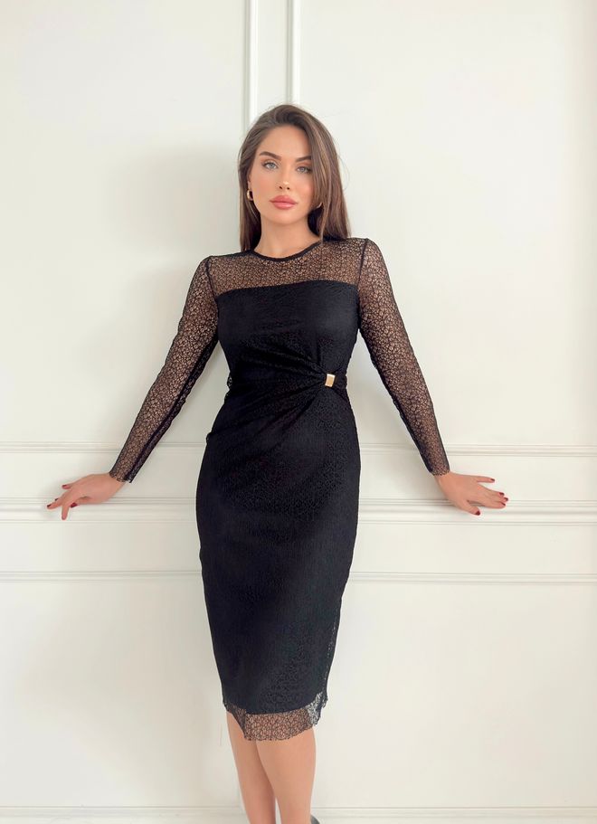 STEPS Kanten Jurk Met Gespaccessoire In De Taille Groothandel Kleding Elegant