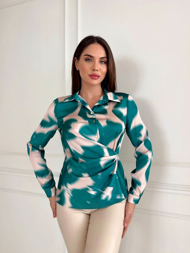 STEPS Chiffon Satin Blouse Wholesale Clothing Elegant