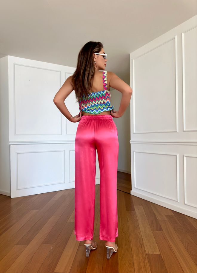 STEPS Satijnen Broek Met Wijde Pijpen Groothandel Kleding Casual