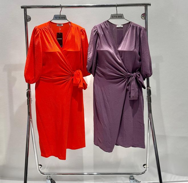 STEPS Dress Pomegranate Wholesale Clothing Casual