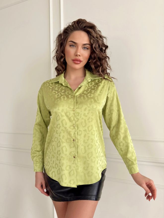 STEPS Camisa De Satén De Leopardo Ropa al por mayor Elegante