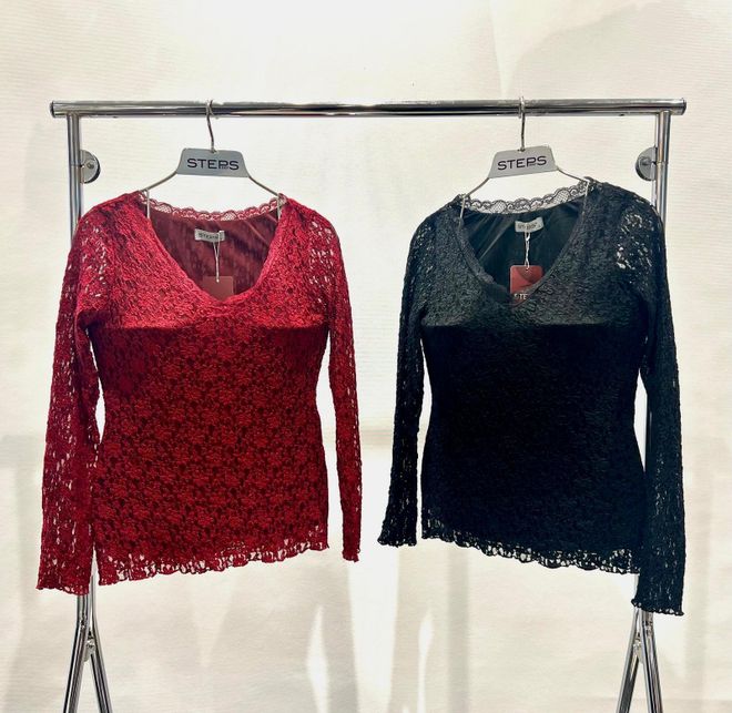 STEPS Camicetta Di Pizzo Con Visiera Abbigliamento all'ingrosso Casuale