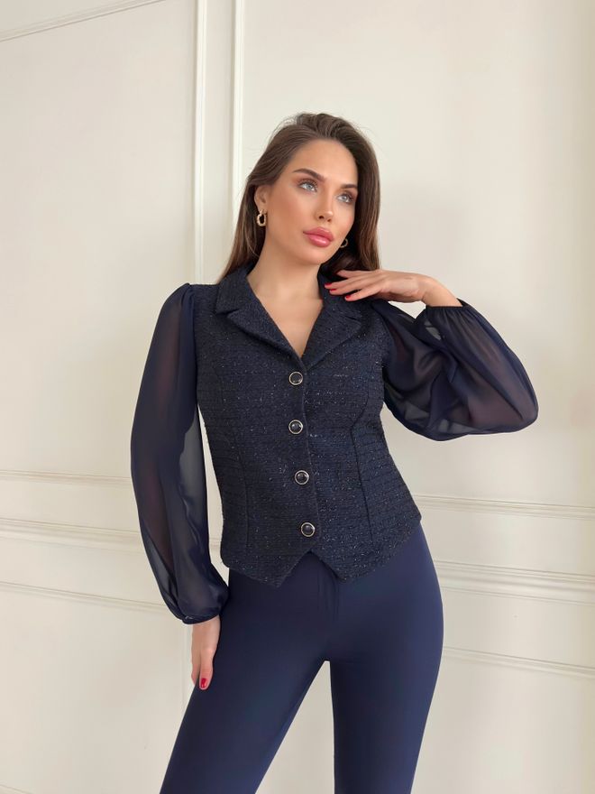 STEPS Giacca A Bouquet Con Maniche In Chiffon Abbigliamento all'ingrosso Formale