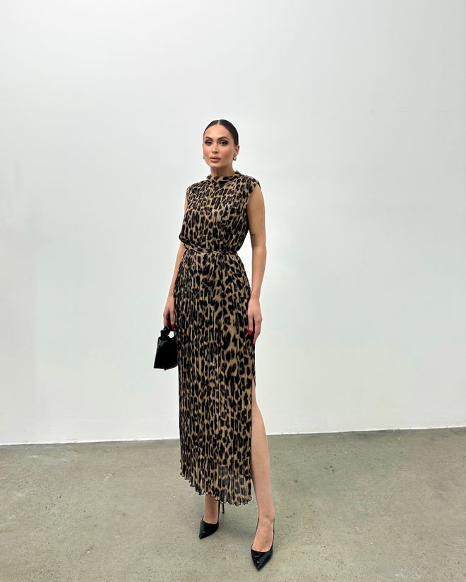 STEPS Geplooide Jurk Veelkleurig Groothandel Kleding Elegant