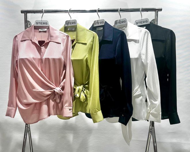 STEPS Blusa Con Cravatta Laterale Abbigliamento all'ingrosso Elegante
