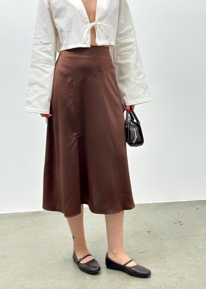 STEPS Satijnen Rok Van Zara Groothandel Kleding Elegant