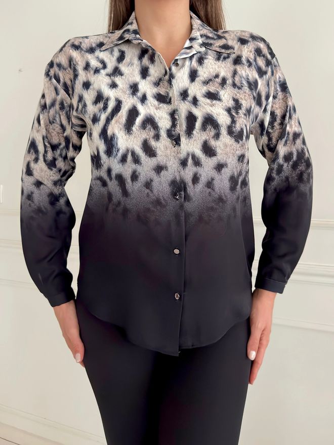 STEPS Camisa De Leopardo Multicolor Ropa al por mayor Formal