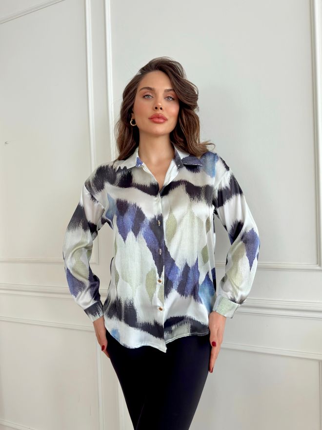 STEPS Hemd Aus Satin Großhandelskleidung Elegant