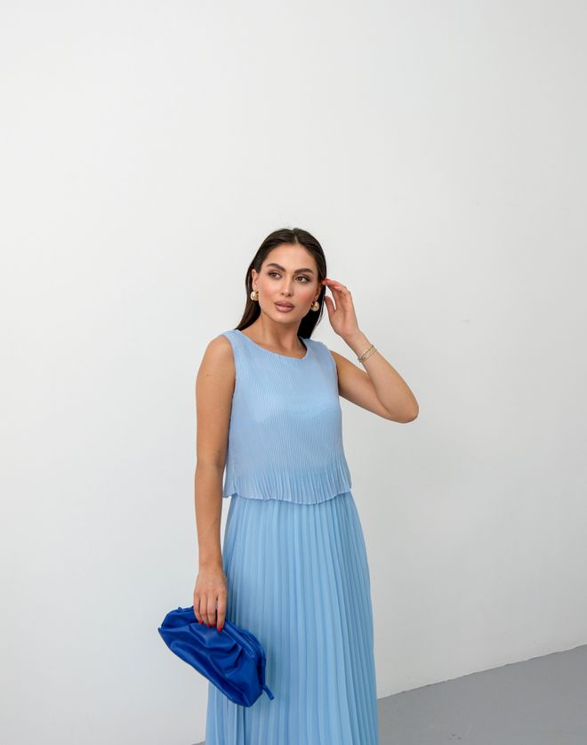 STEPS Blue Elegant Formal Shift Dress Wholesale Clothing 1